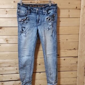 Womens Rock Revival Jeans Size 30 Distressed Rima Ankle Skinny